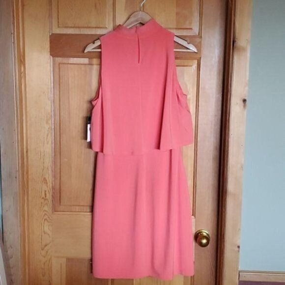 Lauren Ralph Lauren Peachy‎ Orange Sleeveless Sheath Sz. 14 Dress - Picture 4 of 10